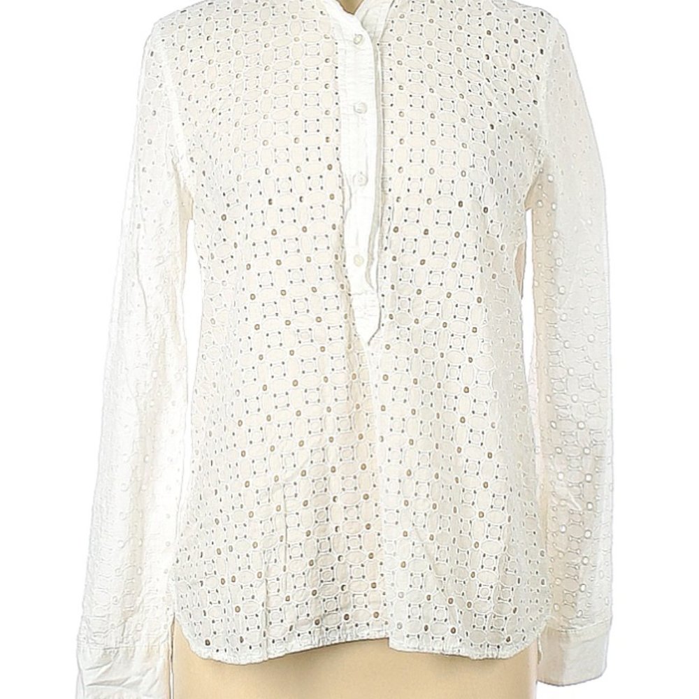 White eyelet blouse